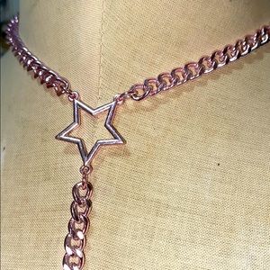 FWP/$6- Long Pink Chain Necklace w/🌟